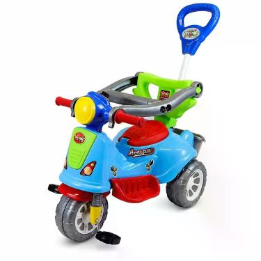 Imagem de Triciclo Infantil Avespa 2 em 1 com Haste Direcionável Proteção Apoio