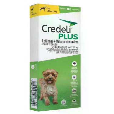 Imagem de Antipulgas Carrapatos Vermes Cães 1,4-2,8kg 1 Comp - Congratulations S