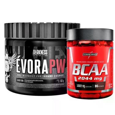 Imagem de Evora Pré Treino 150g + Bcaa 2044mg 90 Caps Integralmedica, Uva