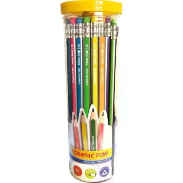 Imagem de Lapis Preto Triangular Tristar POP 2B C/BORRACHA POTE-48 - Compactor