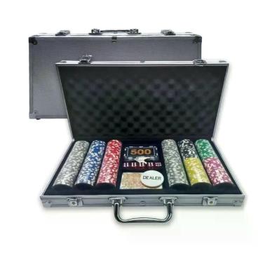 Imagem de Maleta Poker Luatek Fichas Holográficas Numeradas 300 Fichas