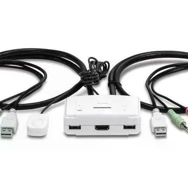 Imagem de Chaveador KVM TrendNet TK-215i - 2 computadores em 1 monitor HDMI, tec
