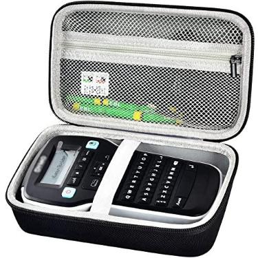Imagem de Capa compatível com DYMO Label Maker Bundle 160/280 - Bolsa protetora rígida de armazenamento de viagem com bolso de malha, suporte elástico e zíper liso, organizador para refis de fita, baterias e