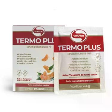 Imagem de Termo Plus Sabor Tangerina com Chá Verde Vitafor 30 sachês 4g