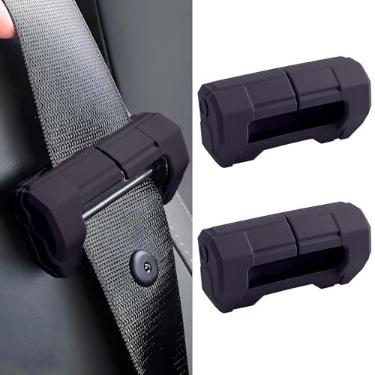 Imagem de vvag 2 peças de capas de fivela de cinto de segurança de carro, capa protetora de silicone antiarranhões para segurança do carro, protetor de fivela macio e durável, acessórios de carro para homens e