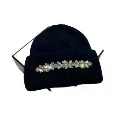 Imagem de Gorro Feminino De Inverno Da Moda: Gorro De Lã Quente Com Pele De Coel