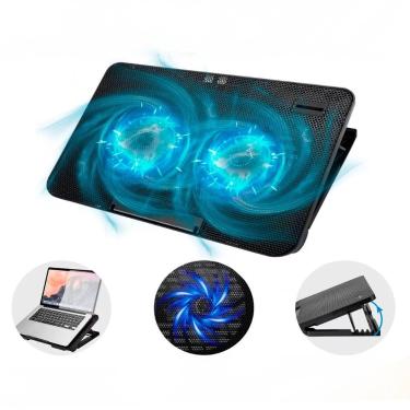 Imagem de Suporte Base Gamer P/ Notebook Ventoinhas Silenciosas Usb Ergonômica -