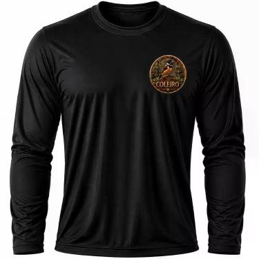 Imagem de Camisa Uv +50 Pássaro Coleiro - Proteção Solar cor:PretoTamanho:GG - G