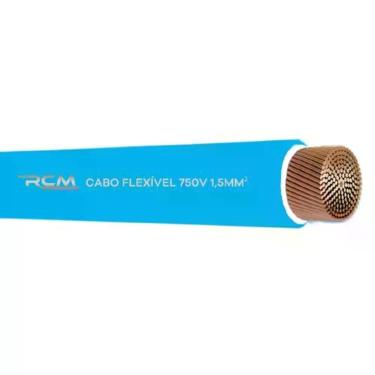 Imagem de Fio Cabo Flexível 750V 1,5MM Azul com Isolamento de PVC para Instalações Elétricas RCM Cabos Elétricos