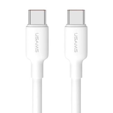 Imagem de Cabo Usb MPOWER Usb C para Usb C Pd 100W 2 Metros Branco Alta Capacidade de Carregamento Rápido Transferência de Dados Eficiente