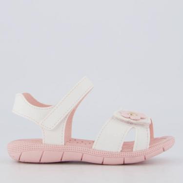 Imagem de Papete Klin Tic Tac Casual Infantil Branca e Rosa, 20