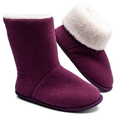 Imagem de Pantufa Bota Polar Unissex Adulta e Infantil Super Quentinha Peluciada (45-46, Bordo)