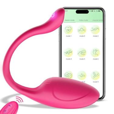 Imagem de Pink Fun Vibrador De Calcinha G-Spot Com Controle Remoto Por Aplicativo, Bluetooth De Longa Distância Vestível, Brinquedos Sexuais Adultos Recarregáveis Com Mais De 10 Vibrações Para Mulheres E Casais