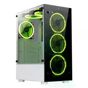 Imagem de Gabinete Gamer Glass 06X Frost White ATX M-ATX ITX Vidro Temperado Branco Rise Mode