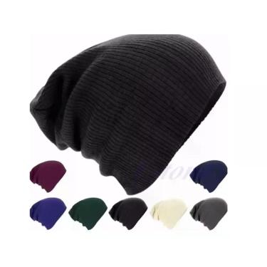 Imagem de Gorro Liso Touca Térmica Tricot De Inverno Básico Casual Unissex - PIE