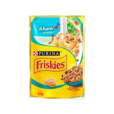 Imagem de Ração Úmida para Gato Adulto Sachê - Friskies Atum ao Molho 85g, Atum 