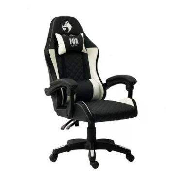 Imagem de Cadeira Gamer Fox Vulpes, Com Ajuste Reclinável, Com Almofadas Até 110kg, Branco