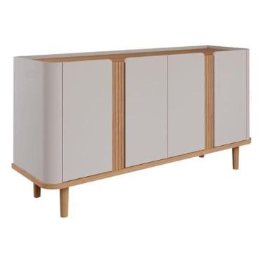 Imagem de Buffet para sala de jantar 4 portas Eva Cimol Off White/Nature