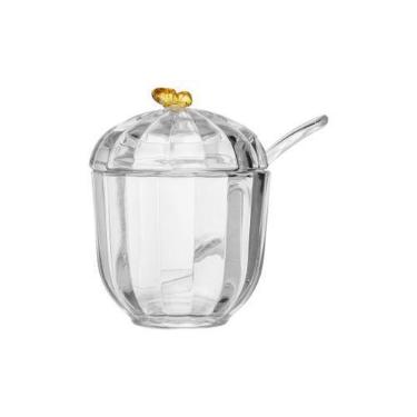 Imagem de Açucareiro de Cristal Com Colher Borboleta Fairy Lyor Cores Sortidas