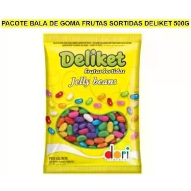 Imagem de Pacote Bala De Goma Jujuba Frutas Sortidas Deliket 500g - Dori