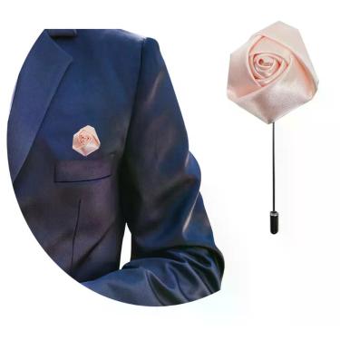 Imagem de Lapela Broche De Tecido Terno Casamento Noivo Padrinho Flor - RPires, 