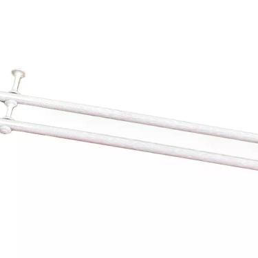 Imagem de Kit Varão Duplo Para Cortina 3,00m Vilela Pintura Epóxi 100% Ferro - Branco
