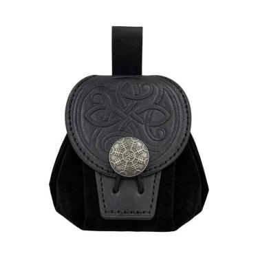 Imagem de Bolsa De Cintura Masculina Estilo Steampunk Medieval Punk Em Couro PU 