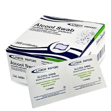Imagem de Álcool Swab Isopropílico 70% Sache Lenço Umedecido - 200un - SOLIDOR