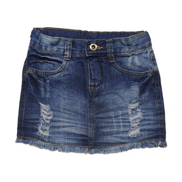 Imagem de Mini Saia Jeans Infantil Juvenil - BORE Jeans, 4, Jeans