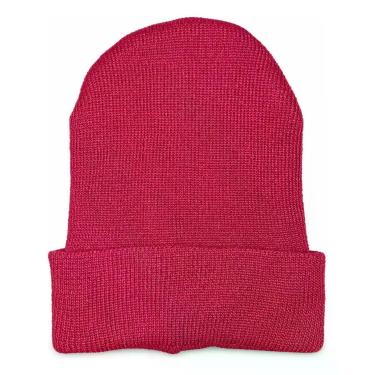 Imagem de Touca Gorro Canelado Com Dobra Unissex - Montebello, Vermelho
