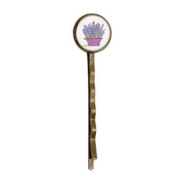 Imagem de Roxo Lavanda Vaso de Flores Retrô Metal Cabelo Bobby Pin Headwear