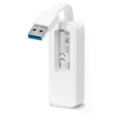 Imagem de Adaptador USB para Ethernet TP-Link UE300 Conexão Gigabit com Cabo Retrátil Branco