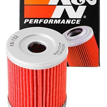 Imagem de K&N Filtro de óleo para motocicleta: Alto desempenho, Premium, projetado para ser usado com óleos sintéticos ou convencionais: Serve para Select Suzuki, Arctic Cat, Kawasaki veículos, KN-132