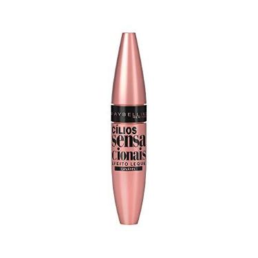 Imagem de Maybelline NY Cílios Sensacionais Máscara de Cílios Lavável, Efeito Leque com Volume e Definição, Longa Duração e Não Empelota, Cor Preto Intenso, 9,5ml