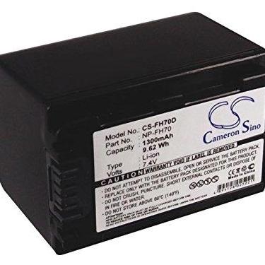 Imagem de Derrlrmg Bateria de 1300 mAh compatível com Sony NP-FH70 DCR-SR210E, DCR-SR220, DCR-SR220D, DCR-SR290E, DCR-SR300, DCR-SR300C, DCR-SR300E, DCR-SR30E, DCR-SR32E, DCR-SR33E