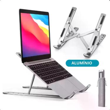 Imagem de Base Para Notebook Aluminio Dobrável Articulado Ergonômico - FAZA