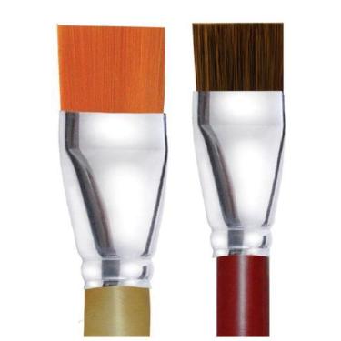 Imagem de Kit C 2 Pincel Para aplicação de Verniz Pintura Artística Castelo - Pi