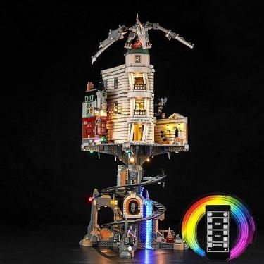Imagem de BrickBling LED Lighting Kit for Lego Harry Po-tter Gringotts Wizarding Bank Building Set, Remote Control Verison Lights Compatible with Lego 76417-Lights Only, No Model
