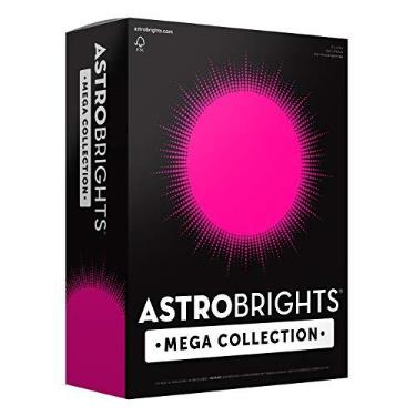 Imagem de Astrobrights Mega Collection, cartolina colorida, ultra rosa, 320 folhas, 29,5 kg/176 g/m², 21,6 x 28 cm - Mais lençóis! (91680)