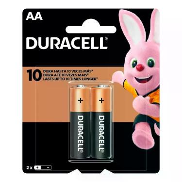 Imagem de Pilha Alcalina Duracell MN1500 AA 1,5V com 2 Unidades Dura Até 10 Vezes Mais