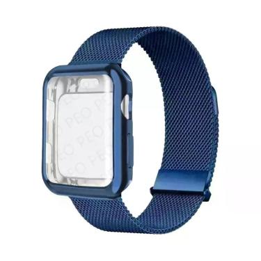 Imagem de Pulseira De Metal Com Fecho Magnético Para Apple Watch, 45mm 44mm 38mm
