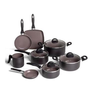 Imagem de Brinox - Jogo de Panelas 8 Peças Ceramic Life Smart Plus - Preto