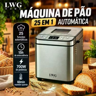 Imagem de Panificadora Elétrica 25 Funções 700w Máquina De Pão Faz Iogurte Timer