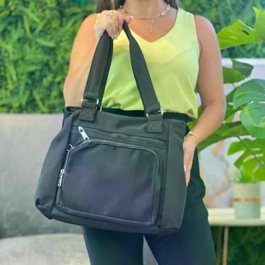Imagem de Bolsa Feminina Grande Impermeável Lavável Espaçosa Natal Reveillon - A