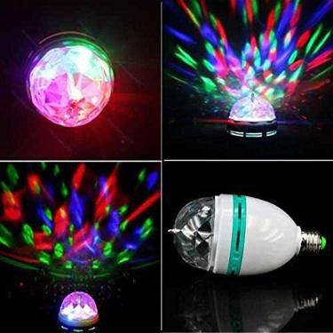 Imagem de Lampada Led Giratoria Rgb Colorido Bola Maluca Bivolt com Bocal