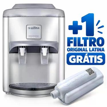Imagem de Purificador de água gelada latina compressor pa355 prata 127v loja de 