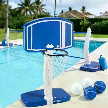 Imagem de Rede 2 em 1 para Piscina: Cesta de Basquete e Vôlei ZACEAC