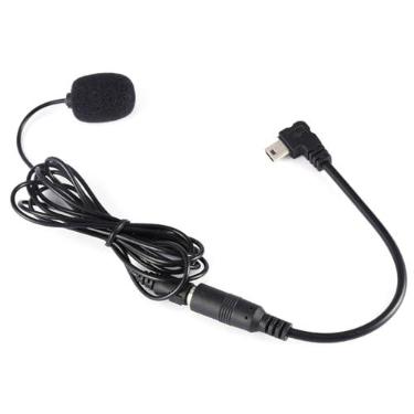Imagem de Microfone externo com clipe para microfone com cabo adaptador, microfone para câmera de ação compatível com Hero4 3/3+