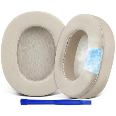 Imagem de SOULWIT Substituição de Almofadas de Gel Refrescante para Sony WH-1000XM5 (WH1000XM5) Auscultadores, Com Espuma de Isolamento de Ruído de Alta Densidade, Espessura Adicional - Prata