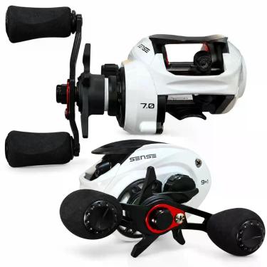 Imagem de Carretilha SENSE 10 Rolamento Pesca Leve Excelente Arremesso Lado da M